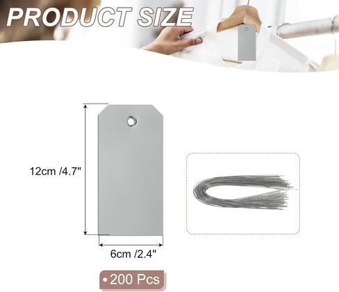 علامات الشحن البلاستيكية Patikil مع الأسلاك 4 3/4 "× 2 3/8" ، 200 قطعة فارغة علامات تعليق مقاومة للماء مع الأسلاك علامات تسمية لوضع علامات على أمتعة أجزاء السيارات ، الأزرق in Kuwait