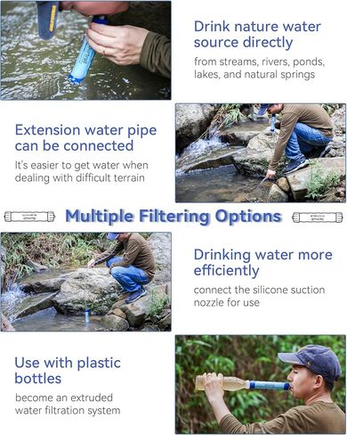 Burtrail Gravity Water Filter,Portable Gravity-Fed Water Purifier with 3L Hydration Bladder,Survival Gear and Supplies for Camping,Hiking,Backpacking,Emergency Preparedness in Saudi Arabia