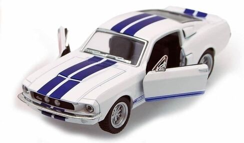 KiNSMART 1967 Ford Shelby Mustang GT500 Blue 1:38 Scale 5 Inch Die Cast Model Toy Race Car w/Pullback Action in Saudi Arabia