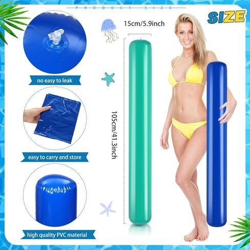 حمام سباحة ليبيما قابلة للنفخ المعكرونة 41 بوصة عصي قابلة للتنفاث ألعاب المياه في الهواء الطلق تفجر معكرونة البركة العوام in Kuwait