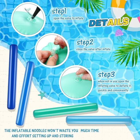 حمام سباحة ليبيما قابلة للنفخ المعكرونة 41 بوصة عصي قابلة للتنفاث ألعاب المياه في الهواء الطلق تفجر معكرونة البركة العوام in Kuwait