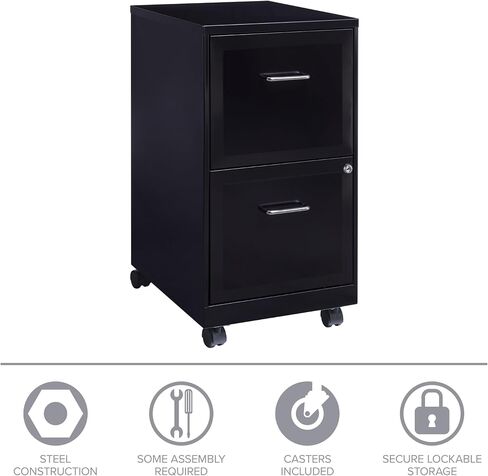 Lorell 2-Drawer Mobile File Cabinet ، Gray- (LLR16873) in Kuwait