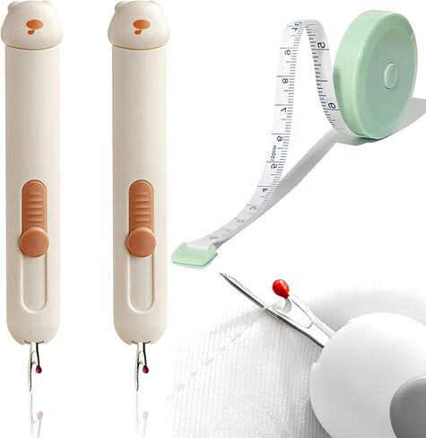 Upgraded 3 in 1 Automatic Needle Threaders Seam Ripper with Needle Storage 2 in 1 Needle Threader Seam Ripper 2025 Needle Threader and Seam Ripper Tool (Brown) in Saudi Arabia