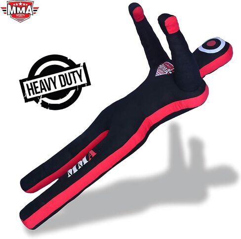 MMA SPORTS MMA Grappling Dummies | Wrestling Dummy for Adults & Youth | Sitting Boxing Dummy for Brazilian Jujitsu gi, Judo, Karate | Unfilled 6 FT Punching Training Dummy, Black, 6 FEET / 72inch in Kuwait