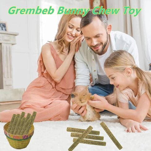 Rabbit Toys,Timothy Hay Stick for Guinea Pig Toy Bunny Chew Toys for Teeth Grinding Hamster Alfalfa Bite Treat Rabbit Molar Food Snack for Pet Rat Chinchilla Squirrel Gerbil-58PCS in Saudi Arabia