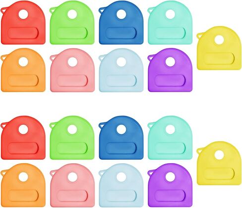 Key Identifier Caps for House Keys – Colorful Rubber Key Tags with Writable Labels, Easy to Classify & Organize, Key Covers for Standard Keys (9 Pcs) in Saudi Arabia