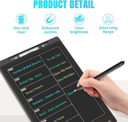 Magnetic Weekly Chore Chart for Adults, 9.8"×6.7" Small to Do List Dry Erase Board for Fridge Grocery Shopping Kitchen Menu Planning Whiteboard Refrigerator Digital Notepad Blackboard Meal Planner in Saudi Arabia