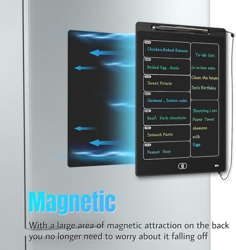Magnetic Weekly Chore Chart for Adults, 9.8"×6.7" Small to Do List Dry Erase Board for Fridge Grocery Shopping Kitchen Menu Planning Whiteboard Refrigerator Digital Notepad Blackboard Meal Planner in Saudi Arabia