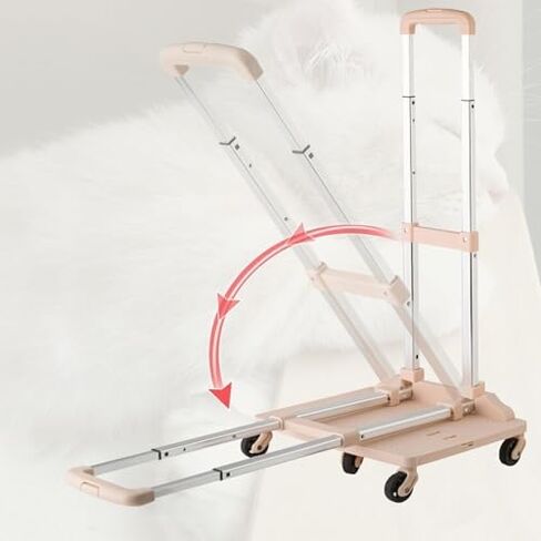 Pet Trolley Case, Multi-Function Pet Bag on Wheels, Foldable Trolley Case, Cat Bag, Pet Outing Bag (Color : White) in Saudi Arabia