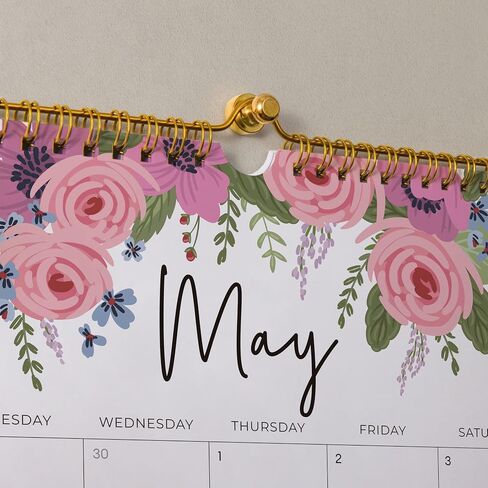 2025-2026 Calendar, Jokotha Wall Calendar 2025, Calendar Runs From Jul 2025 - Dec 2026, 15" x 12", Twin-Wire Binding, Hanging Hook, Floral Design in Saudi Arabia
