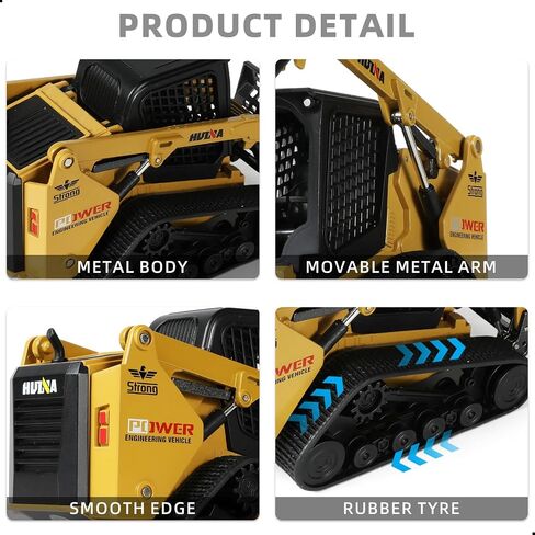 Excavator Toy, 1/50 Metal Die-cast Backhoe Front Loader Bulldozer, Construction Vehicle Model Decoration Toy Gift for Boys (Excavator - Yellow) in Kuwait