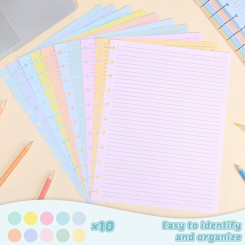 GISGFIM 100 أوراق حجم الرسالة حجم ديسك ، ورقة إعادة الملء ، 8.5 × 11 بوصة الكلية ، محكم الكلية ، مخطط إدراج 11 قرص ديسك ، ورق ورقة فضفاض in Kuwait