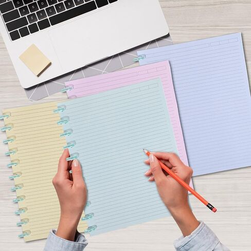 GISGFIM 100 أوراق حجم الرسالة حجم ديسك ، ورقة إعادة الملء ، 8.5 × 11 بوصة الكلية ، محكم الكلية ، مخطط إدراج 11 قرص ديسك ، ورق ورقة فضفاض in Kuwait