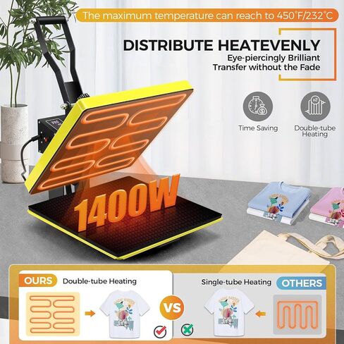Akeydiy 15x15 Heat Press ، قميص رقمي اضغط على تسخين سريعًا وحتى ، Pro Propen Heat Press Lower Platen Slide Out Heat Transe Sublimation Heat Press Machine for tshirts ، وسادة ، وسادة ، وحقيبة ، وأرجواني in Kuwait
