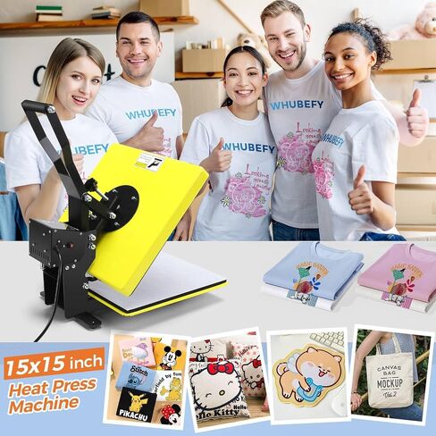 Akeydiy 15x15 Heat Press ، قميص رقمي اضغط على تسخين سريعًا وحتى ، Pro Propen Heat Press Lower Platen Slide Out Heat Transe Sublimation Heat Press Machine for tshirts ، وسادة ، وسادة ، وحقيبة ، وأرجواني in Kuwait