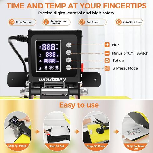 Akeydiy 15x15 Heat Press ، قميص رقمي اضغط على تسخين سريعًا وحتى ، Pro Propen Heat Press Lower Platen Slide Out Heat Transe Sublimation Heat Press Machine for tshirts ، وسادة ، وسادة ، وحقيبة ، وأرجواني in Kuwait