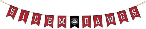 Hanna's Handiworks Georgia Tailgate Banner – Lightweight Pre-Strung Fabric Decoration for Indoor or Outdoor – Represent your NCAA College & Show Team Spirit with UGA Fan Décor in Kuwait