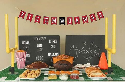 Hanna's Handiworks Georgia Tailgate Banner – Lightweight Pre-Strung Fabric Decoration for Indoor or Outdoor – Represent your NCAA College & Show Team Spirit with UGA Fan Décor in Kuwait