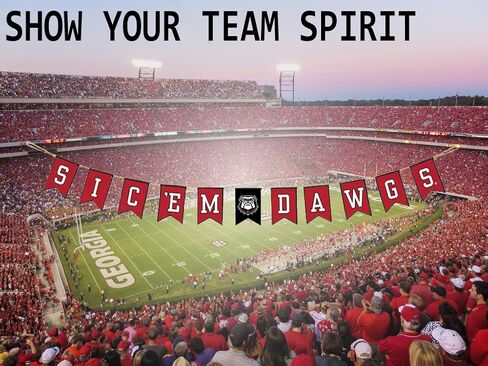 Hanna's Handiworks Georgia Tailgate Banner – Lightweight Pre-Strung Fabric Decoration for Indoor or Outdoor – Represent your NCAA College & Show Team Spirit with UGA Fan Décor in Kuwait