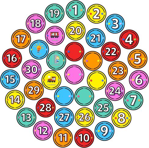 40 Pieces Dry Erase Circle Dots, 6 Inches Multicolor Vinyl Line Up Spots Self Adhesive Classroom Floor Stickers for Preschool Kindergarten Elementary Teachers in Saudi Arabia