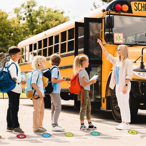 40 Pieces Dry Erase Circle Dots, 6 Inches Multicolor Vinyl Line Up Spots Self Adhesive Classroom Floor Stickers for Preschool Kindergarten Elementary Teachers in Saudi Arabia