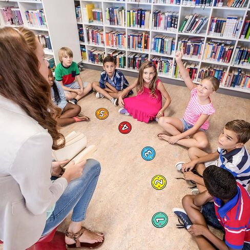 40 Pieces Dry Erase Circle Dots, 6 Inches Multicolor Vinyl Line Up Spots Self Adhesive Classroom Floor Stickers for Preschool Kindergarten Elementary Teachers in Saudi Arabia