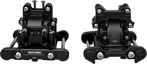 ترقية السباق أجزاء CNC الألومنيوم 7075 مربع التروس الخلفي الأمامي مجموعة لوسى 8ight-X Super Lasernut 1/6 6S TLR242025. و TLR242043 (أسود) in Kuwait