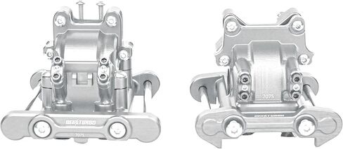 ترقية السباق أجزاء CNC الألومنيوم 7075 مربع التروس الخلفي الأمامي مجموعة لوسى 8ight-X Super Lasernut 1/6 6S TLR242025. و TLR242043 (أسود) in Kuwait