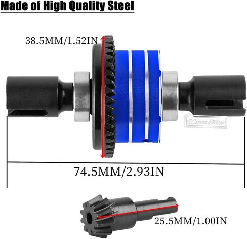 RC F/R علبة التروس العلبة Diff 43T و 10T ترقيات تروس الإدخال لـ 1/8 Kraton/Outcast/Talion 6S BLX EXB ، 6S BLX ، 1/7 MOJAVE 6S BLX EXB ، BIGROCK/FIRETEAM 6S BLX ، TITANIUM in Kuwait