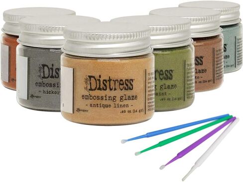New Ranger Tim Holtz Provessing Glaze - يتضمن عروض PTP Flash عصي مزج (6 BOLD COLLECTRY) in Kuwait