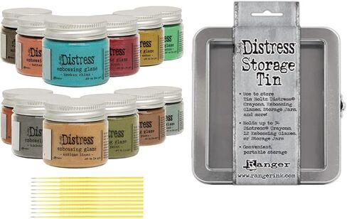 New Ranger Tim Holtz Provessing Glaze - يتضمن عروض PTP Flash عصي مزج (6 BOLD COLLECTRY) in Kuwait