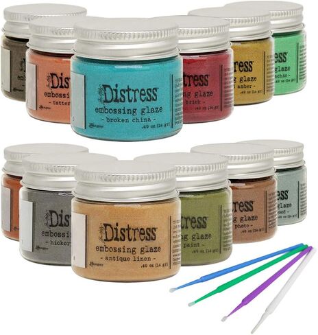 New Ranger Tim Holtz Provessing Glaze - يتضمن عروض PTP Flash عصي مزج (6 BOLD COLLECTRY) in Kuwait