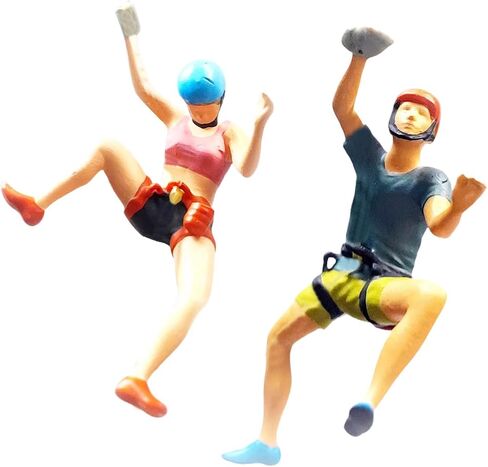 Milageto 1/87 أرقام تسلق الصخور مجموعات المناظر الطبيعية الدقيقة Dioramas Desktop Resin Resin People Model Miniature Decor in Kuwait