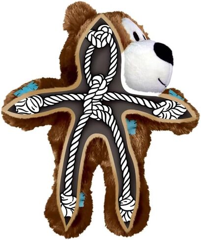 KONG Wild Knots Dog Toys 3 Pack – Bear, Giraffe & Tiger – Durable Plush Toys with Internal Knotted Rope & Squeaker – Soft Outside, Tough Inside – Ideal for Tugging & Chewing (Small/Medium) in Saudi Arabia