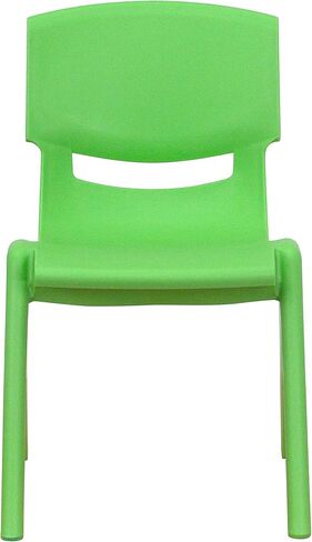 Emma + Oliver 4 Pack Green Plastic Stack School Chair مع ارتفاع مقعد 12 بوصة - كرسي الأطفال in Kuwait