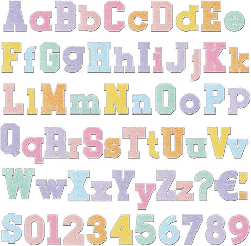134 Pcs 5 Inch Bulletin Board Letters for Classroom Alphabet Numbers Combo Set Cutouts Letter for Bulletin Board Display Chalkboard School Decor (Boho Pastel) in Saudi Arabia