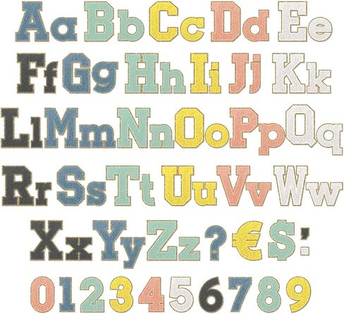 134 Pcs 5 Inch Bulletin Board Letters for Classroom Alphabet Numbers Combo Set Cutouts Letter for Bulletin Board Display Chalkboard School Decor (Boho Pastel) in Saudi Arabia