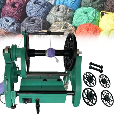 Electric Spinning Wheel for Wool, Adjustable Speed Household Mini Spinning Wheel for Yarn Weaving and Spinning Green (Green) in Saudi Arabia