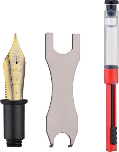 Yongsheng Junlai 930 قسم NIB Fine للاستبدال ، الحجم 9 ثنائي النغمة Iridirum Nib مع مجموعة وجع وملحق الشحوم in Kuwait