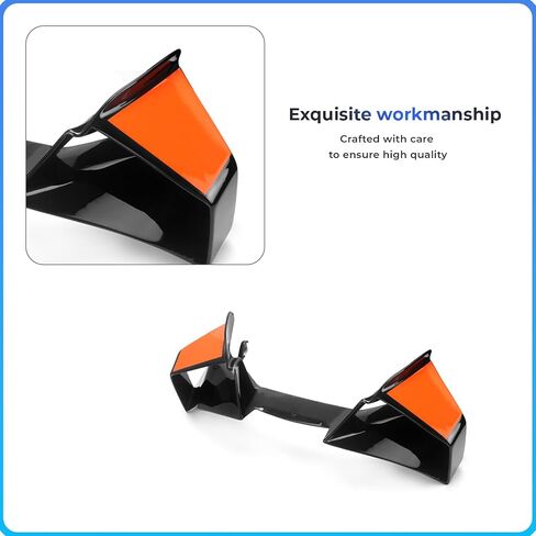 Fairing Fixed Wind Wing for KTM RC390 RC16 RC8C 2014 2015 2016 2017 2018 2019 2020 2021 Orange Motorcycle Modified Aerodynamic Winglets fins Side Spoiler Black (Glossy Black Orange) in Saudi Arabia