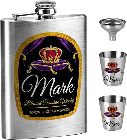 مجموعة قارورة HIP Royal Royal 8oz ، قارورة الورك الشخصية التاج مع كؤوس مخصصة 2pcs ، مجموعة قارورة الفولاذ المقاوم للصدأ ، هدية عيد ميلاد ، هدية لأبي ، هدية عيد الأب ، هدية العريس in Saudi Arabia