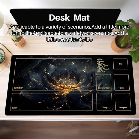 MTG Mat TCG DND Playmat with Storage Bag & 7 Dice | Waterproof Non-Slip Surface | Premium Edge-Locking Design | Play Mat with Zones for Magic Playmat Gaming Mat (Monster) in Saudi Arabia