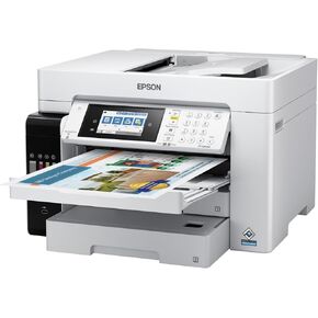 Epson WorkForce ST-C8090 Inkjet Multifunction Printer-Color-Copier/Fax/Scanner-4800x1200 dpi Print-Automatic Duplex Print-66000 Pages-550 sheets Input-Color Flatbed Scanner-1200 dpi Optical Scan-Color