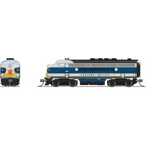 Broadway Limited 9206 EMD F3A ، Demo 754A2 ، Blue & Aluminium ، Paragon4 Sound/DC/DCC ، N Scale