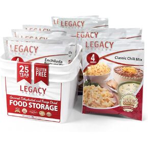 Long Term Gluten Free 72 Hour Emergency Food Kit: 32 Large Servings - 9 lbs Disaster Prepper Freeze Dried Meals - Disaster Insurance Supplies with 25 Year Shelf Life in Saudi Arabia