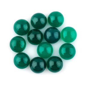 CRYSTALIS (10+pcs) Wholesale Bulk, Green Onyx, Loose Gemstone Cabochons, Jewelry Making Supply, Flat Back, Polished Stones, Wire Wrapping, DIY, Gem Collection, (12x10mm Pears)