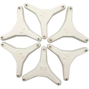 3-Point Ceramic Tripod Kiln Stilt with Points 3-1/4" Apart for Kiln Firing of Ceramic and Pottery Pieces - (Pkg/6) - Maximum Firing Temperature 2025° - Cone 03
