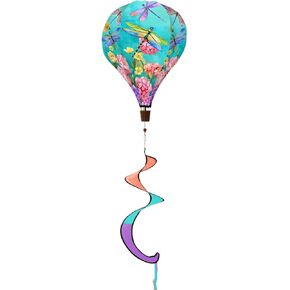 Dragonfly Garden Spring Hot Air Balloon Wind Twister 54" x 12" Briarwood Lane