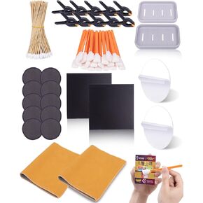 148 PCS Card Cleaning Kit ، مجموعة تسطيح بطاقة التجارة مع إصلاح الرغوة الرفوية ورغوة EVA ، مناسبة لرعاية البطاقات المقدرة