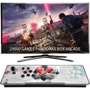 Pandora Box Arcade, 29800 Games in 1 Arcade Game Console, 1280x720 Full HD Retro Game Machine for PC & Projector & TV 3D Games 2-4 Players Favorite List Save/Search/Hide/Pause/Delete Game